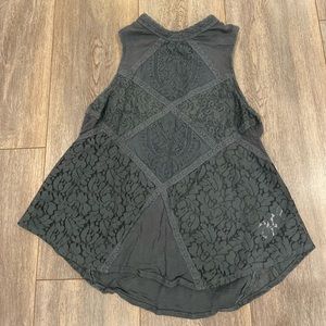 Lacey, high neckline, tank top. Size small.